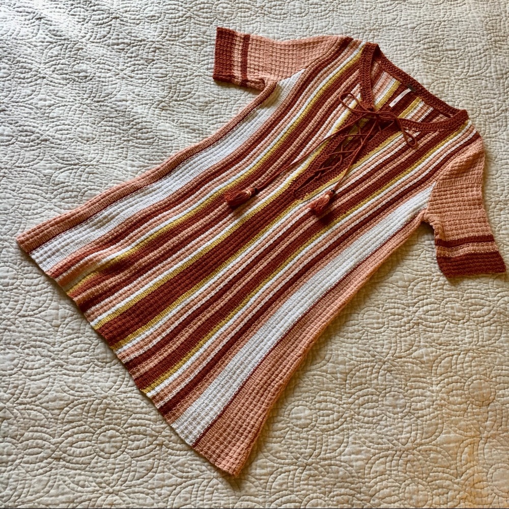 Free People Crochet Mini Dress